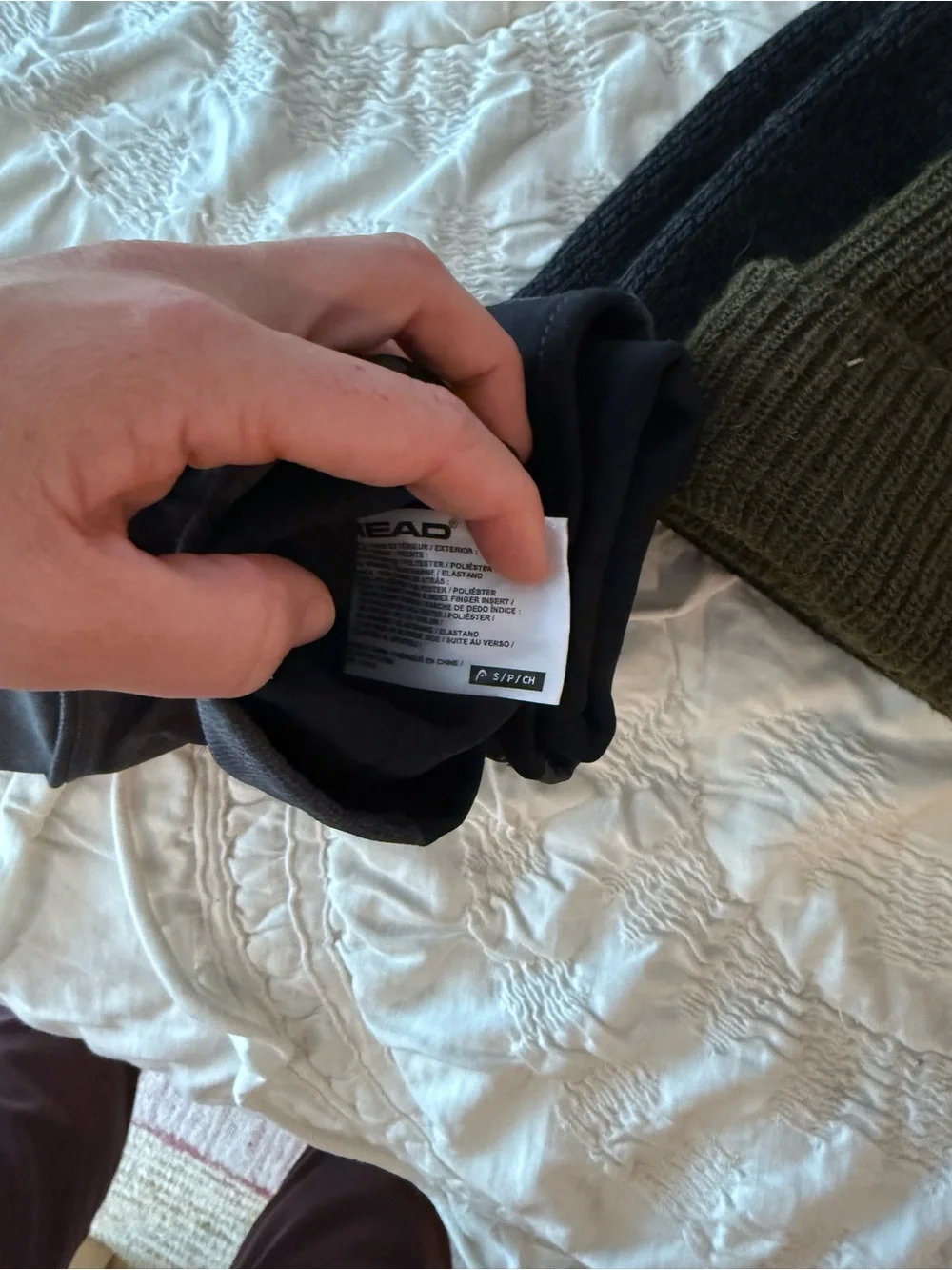 Head Black Winter Gloves with Elastic Cuff